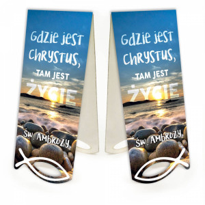 Gdzie jest Chrystus...- Zakładka papierowa z magnesem