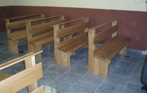 Ławka kościelna, dowolna długość, różne rodzaje drewna
