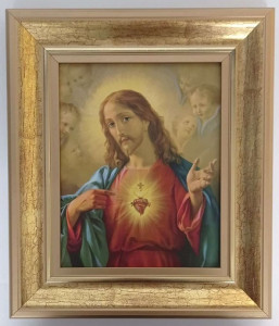 Obraz w ramie Serce Jezusa, 30 x 35 cm