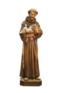Święty Franciszek, rzeźba drewniana, wysokość 53 cm
