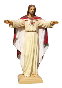 Figura Serce Pana Jezusa, materiał żywiczny, wysokość 55 cm