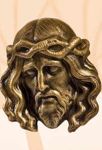 Głowa Chrystusa, płaskorzeźba, wysokość 12 cm