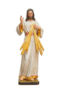 Jezus Miłosierny, rzeźba pozłacana, wysokość 60 cm
