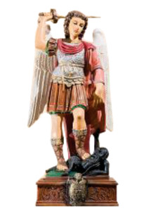 Figura św. Michała Archanioła, materiał żywiczny, wysokość 50 cm