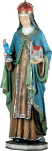Figura św. Jadwigi Śląskiej, materiał żywiczny, wysokość 136 cm