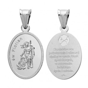 Srebrny medalik św. Florian