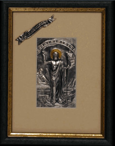 Płaskorzeźba Zmartwychwstania w ramce, rozmiar 12 cm x 15 cm