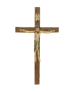 Krzyż rzymski, rzeźba drewniana, wysokość 70 cm