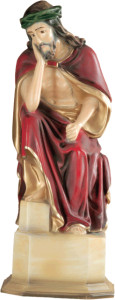 Figura Chrystusa Frasobliwego, materiał żywiczny, wysokość 48 cm
