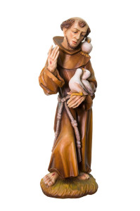 Święty Franciszek, rzeźba drewniana, wysokość 50 cm