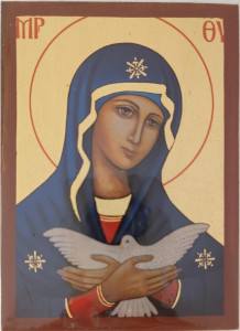 Ikona bizantyjska - Matka Boża Pneumatofora, 9 x 12,5 cm