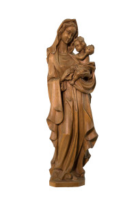 Madonna, drewniana rzeźba bejcowana, wysokość 76 cm