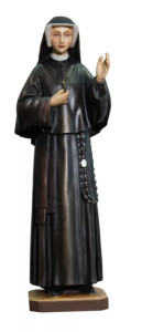Figurka św. Faustyna , rzeźba drewniana, wysokość 30 cm