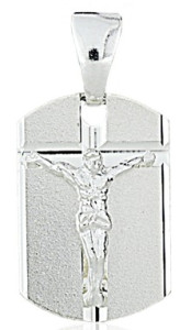 Srebrny medalik - Jezus na krzyżu (próba 925)