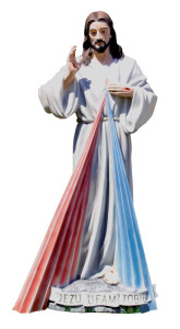 Figura Jezusa Miłosiernego, materiał żywiczny, wysokość 170 cm