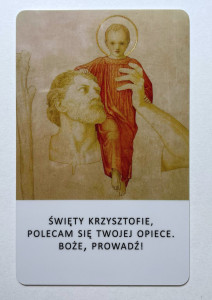 Obrazek plastikowy Modlitwa do Św. Krzysztofa