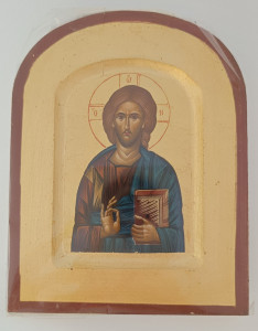 Ikona bizantyjska -  Pantokrator, 13,5 x 10,5 cm  