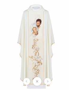 Ornat na Boże Narodzenie z wizerunkiem Świętej Rodziny