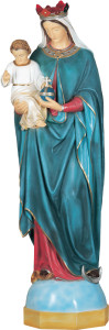 Figura Matki Bożej Królowej Świata, materiał żywiczny, wysokość 152 cm