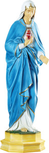 Figura Niepokalane Serce Maryi, materiał żywiczny, wysokość 116 cm