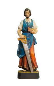 Święty Józef, rzeźba drewniana, wysokość 70 cm