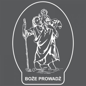 Naklejki UV na folii - Święty Krzysztof 