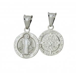 Srebrny medalik -Święty Benedykt