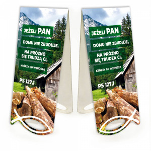 Krajobraz Sentencja - Jeżeli Pan domu nie zbuduje...- Zakładka papierowa z magnesem