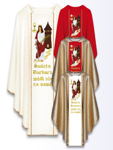 Ornat z wizerunkiem św. Barbary