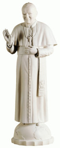 Figura św. Jana Pawła II, materiał żywiczny, wysokość 62 cm