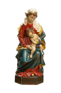 Madonna siedząca,rzeźba drewniana, wysokość 50 cm