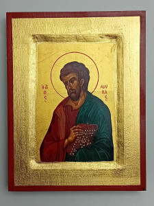 Ikona bizantyjska - św. Łukasz Apostoł, 18 x 14 cm