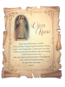 Tabliczka z modlitwą Ojcze Nasz
