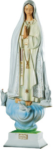 Figura Matki Bożej Fatimskiej, materiał żywiczny, wysokość 124 cm