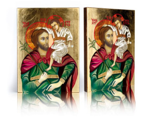 Ikona św. Krzysztof z Dzieciątkiem