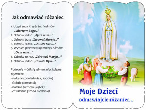 Karnet Moje Dzieci odmawiajcie różaniec