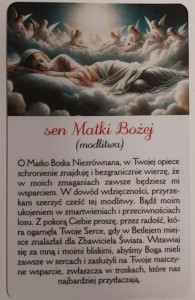 Obrazek plastikowy sen Matki Bożej