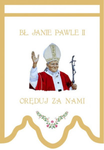Chorągiew haftowana, św. Jan Paweł II