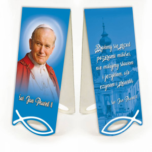 Święty Jan Paweł II - Zakładka papierowa z magnesem