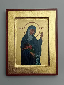 Ikona bizantyjska - św. Rita, 23,5 x 18 cm