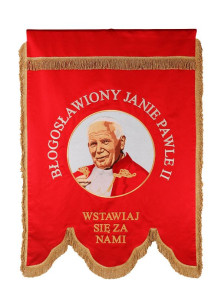 Chorągiew haftowana, św. Jana Pawła II