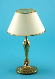 Lampa stojąca mosiężna, wysokość 41 cm