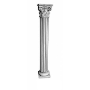 Wysoka kolumna koryncka z betonu architektonicznego, wysokość 260 cm