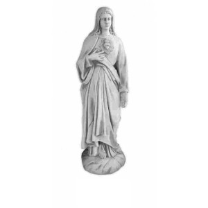 Figura Niepokalanego Serca Maryi z betonu architektonicznego, wysokość 122 cm