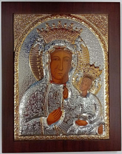 Srebrny obrazek - Matka Boska Częstochowska