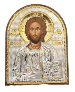 Ikona -  Chrystus Pankrator, 15,5 x 12 cm, do postawienia 