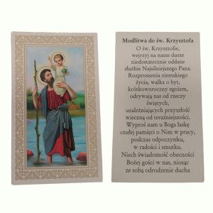 Obrazek Święty Krzysztof z modlitwą