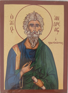 Ikona bizantyjska - św. Andrzeja, 9 x 12,5 cm