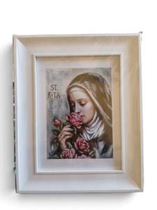 Obraz Ramka Drewniana Duża ( 30x25) - Święta Rita