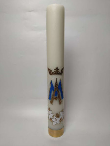 Rorata, świeca Maryjna ręcznie malowana 60cm/8cm